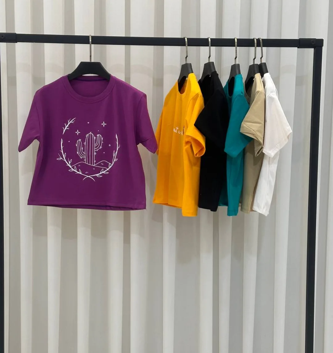 کراپ پنبه سوپر یکرو لاکرا دار سایز فری سایز مناسب تا سایز ۴۶